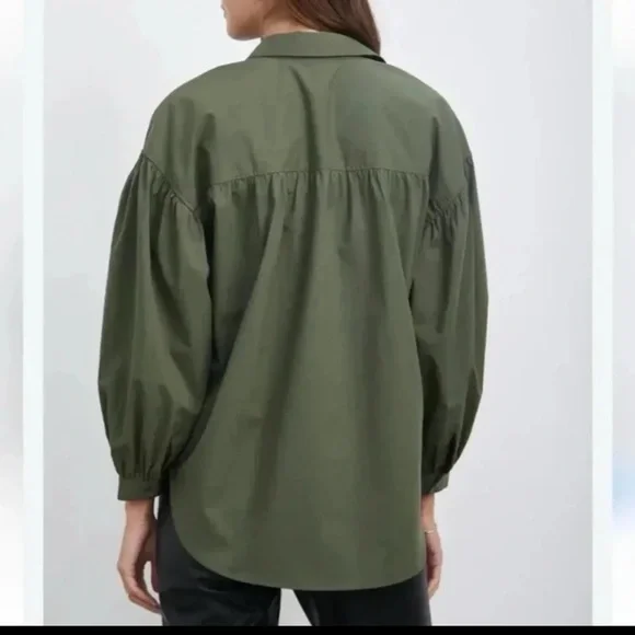 Rails Janae Shirt in Olive Smoke Green 
size Small - Picture 2 of 12